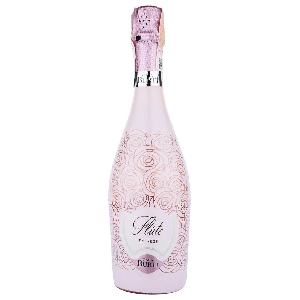 Casa Burti Flute Spumante Rose Extra Drу ігристе сухе рожеве 11% 150мл